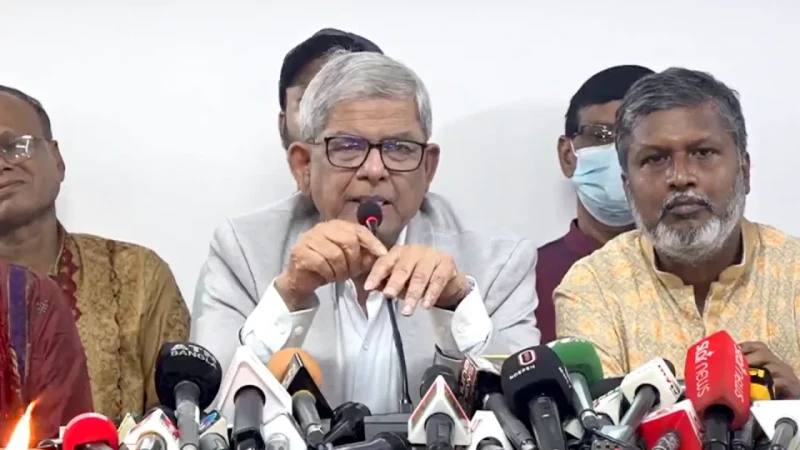 সংখ্যালঘুদের বিপদে না ফেলতে সরকারকে আহ্বান জানালেন মির্জা ফখরুল